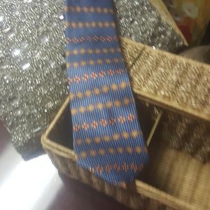 Nautica blue tie with gold and red